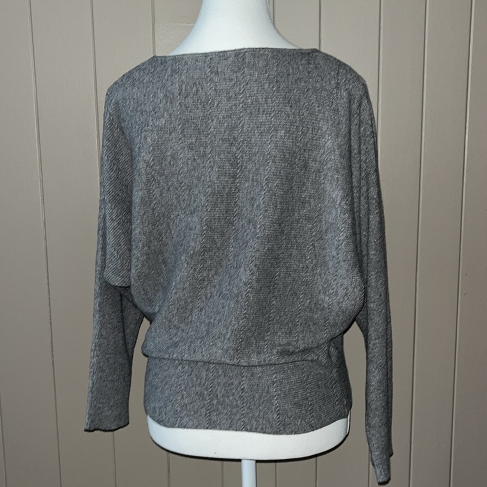 Cyrus Heather Gray Lightweight Sweater Top - Dolman Sleeves - Picture 5 of 5